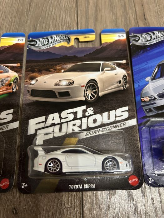 Hot wheels Fast and Furious Toyota supra BMW e39 M5 BMW e30 M3 колички