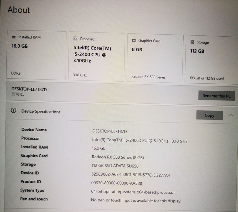 PC/Calculator gaming buget i5