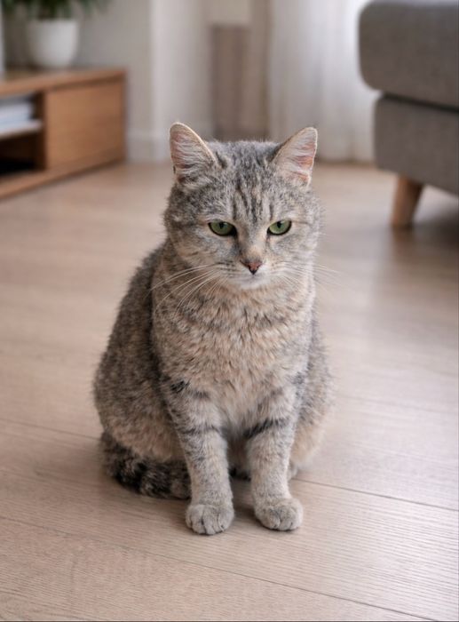 Кошка стерилизованная помесь британки ищет дом