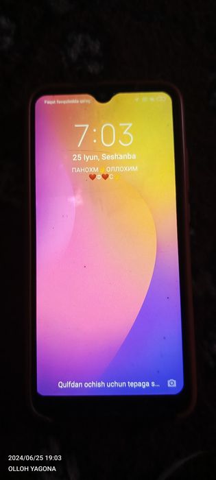 Ridmi 7 o‘zi ishlap turipdi to‘shni