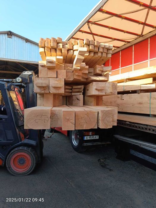 сглобяема дървена къща от масивно дърво дъб 10х5.5м