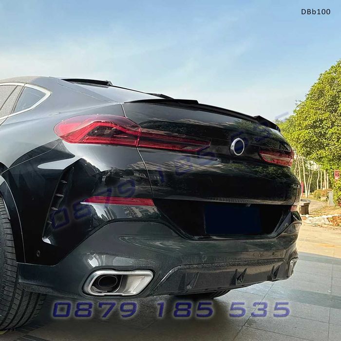 Заден спойлер за багажник за BMW X6 G06 2019+ черен гланц DBb100 тунинг лип бмв х6