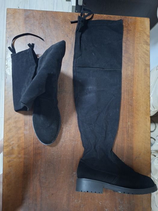 Весенние замшевые сапоки