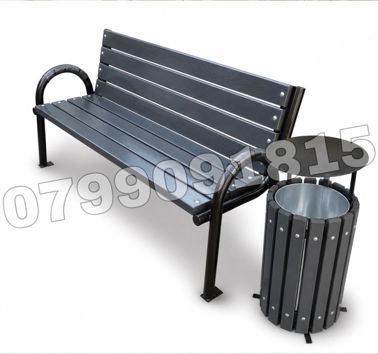 Set banca & cos pentru PARC / GRADINA ( spatiu verde )