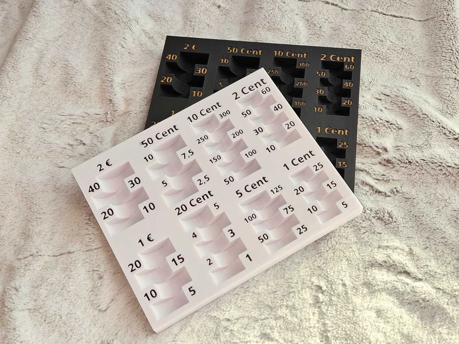 Компактен малък Евро монетник. Compact and small euro coins tray