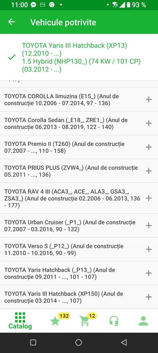 Plăcute frana față Toyota,Subaru, Lexus, Ferodo și Bosch