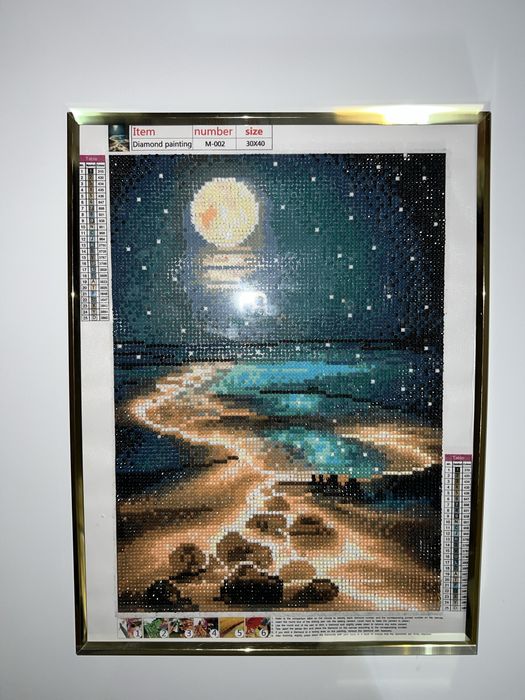 Tablou 3D cu pietricele lucrate manual