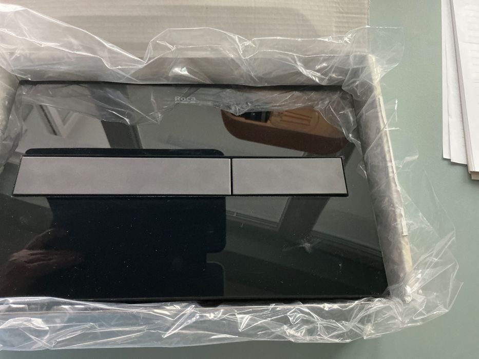 Нов Двоен Бутон Roca PL7 Dual Glass Black Черен