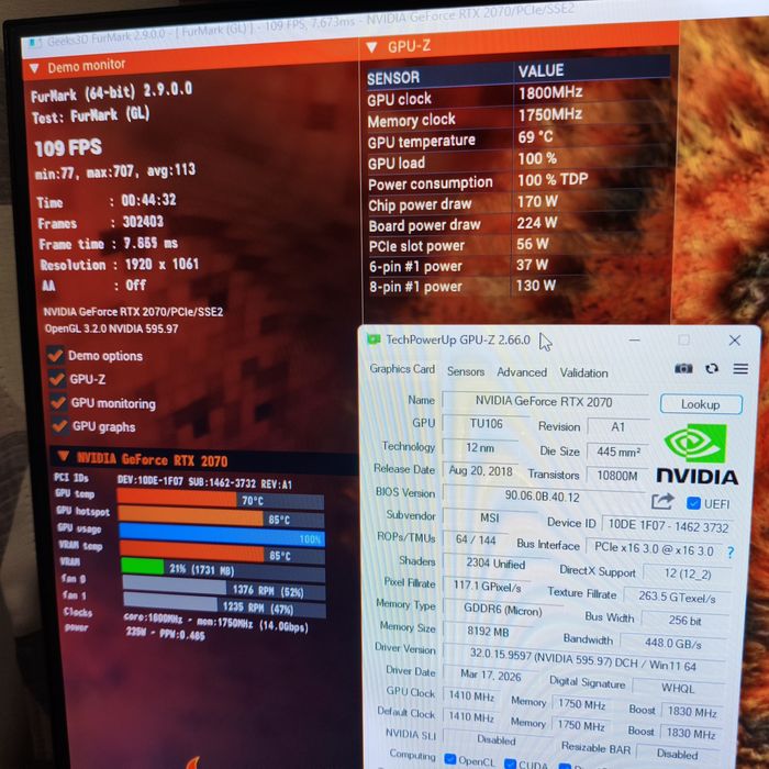RTX 2070 8GB MSI GAMING X видеокарта