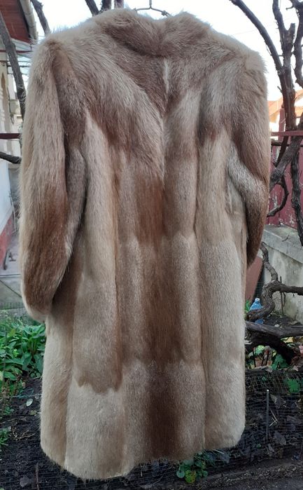 Haină Lungă din Blană Naturală de Nutrie damă