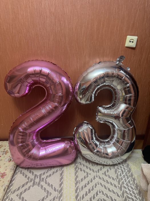 Шар цифра 2 и 3 на день рождения