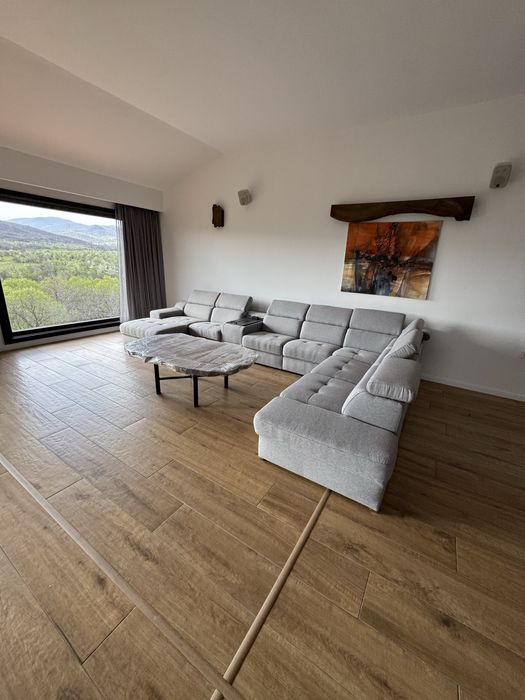 ЧИСТО НОВ ЪГЛОВ ДИВАН С МНОГО ФУНКЦИИ ЕЛ. Канапе , подвинжа маса  и др