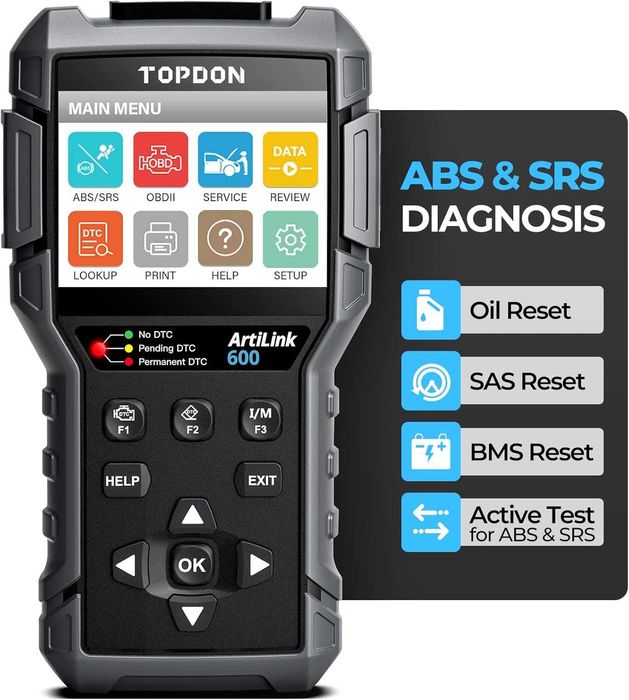 Автодиагностика TOPDON ArtiLink600 с 3 ресет функции