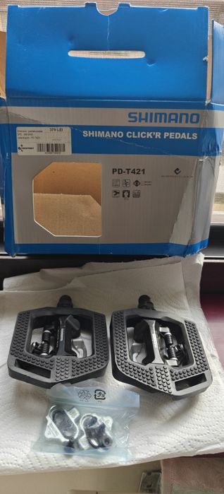Pedale Shimano SPD SM-SH56 + PD-T421 cu catadioptrii | Stare excelentă