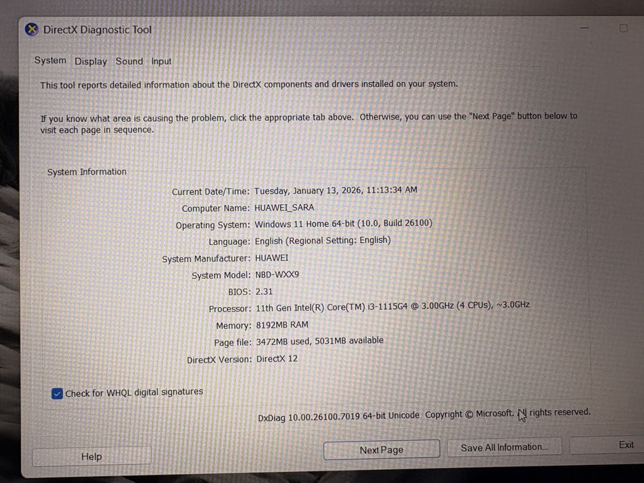 Laptop Huawei MateBook