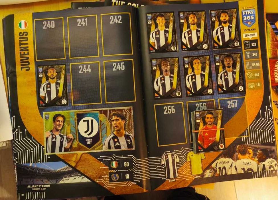 Albume FIFA 365 - 2025(editia 10ani)+125 stickere lipite+75 dubluri