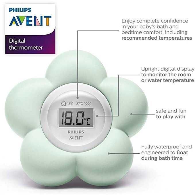 Philips Avent – Водоустойчив цифров термометър за баня и стая