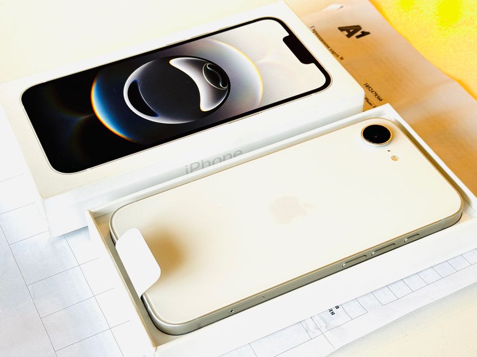 НОВ! Iphone 16E 128GB White Гаранция 2 години