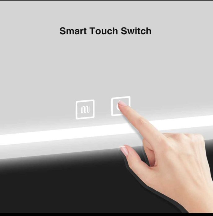 Oglinda Led 24w baie ,3 tipuri lumina,60cm x 80cm,dezaburire