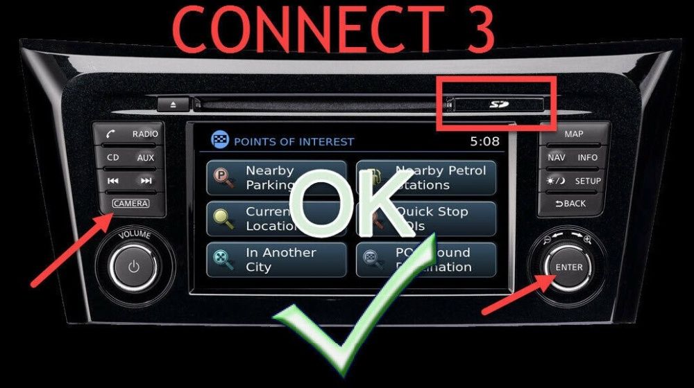NISSAN SD card Connect 3 v7 СД картa навигация Нисан Qashqai Juke