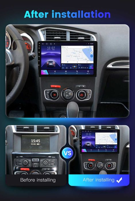 NAVIGATIE Android 14 Citroen C4 II 2009 - 2018 1/8 Gb CarPlay +CAMERA