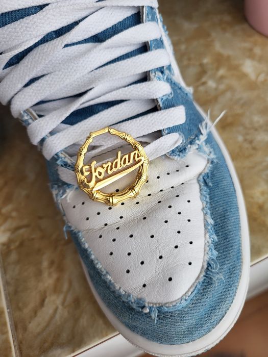 Jordan 1High og denim și piele mărimea 38