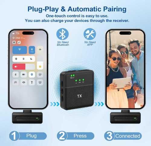 Безжичен микрофон Kinizuxi, професионален лавалиер