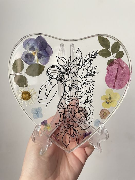 Плакет от епоксидна смола- Майка и дете