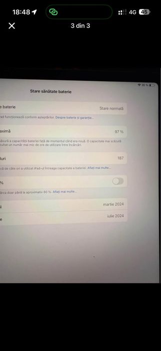 iPad 13 inch, 128 GB – baterie 94%, cutie originală