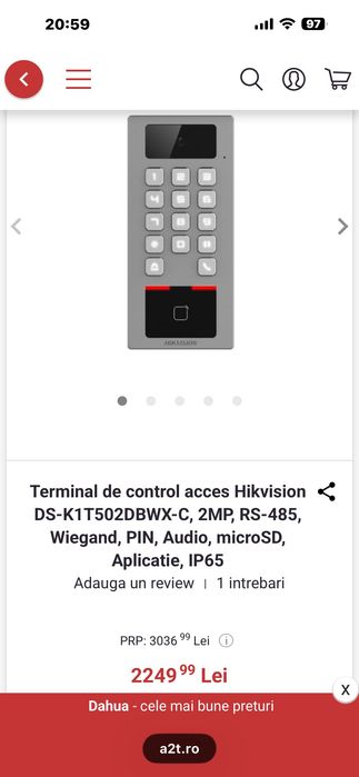 Video Interfon unitate eterioara
