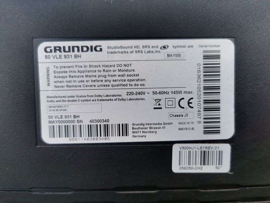 Grundig 50 инча телевизор за ремонт