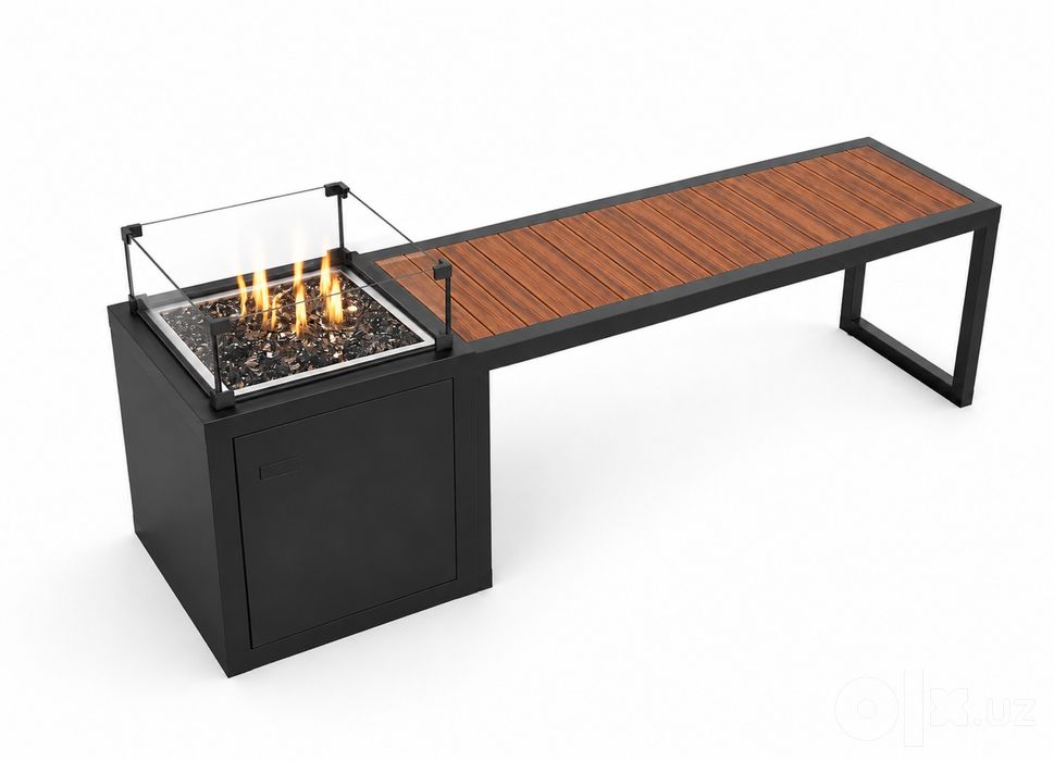 Уличный газовый камин-стол  Pro-450 для террасы и двора,костровая чаша