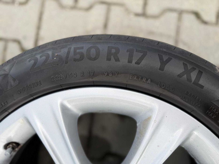 Set roti complet jante BMW + anvelope Continental 225/50 R17 de vara
