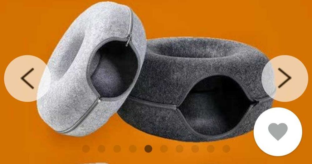 Легло за котки с цип тунел