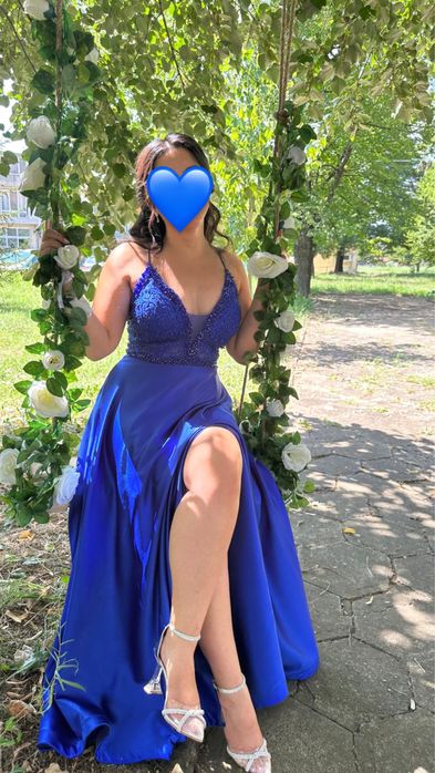 Синя официална рокля