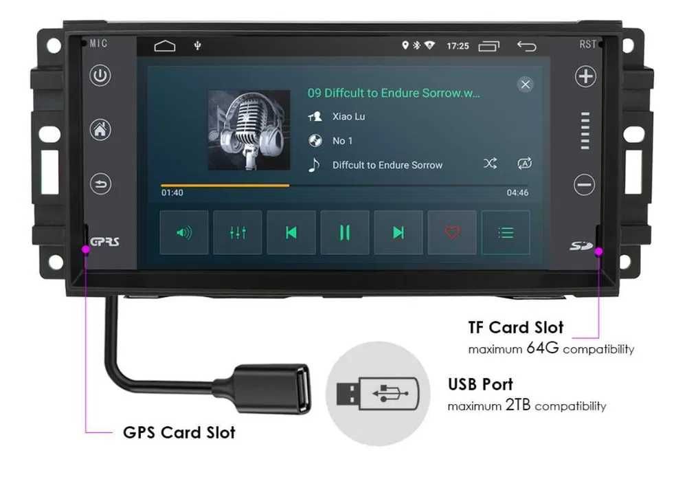 Dodge Caliber,RAM, Journey,Durango,Challanger Android Mултимедия