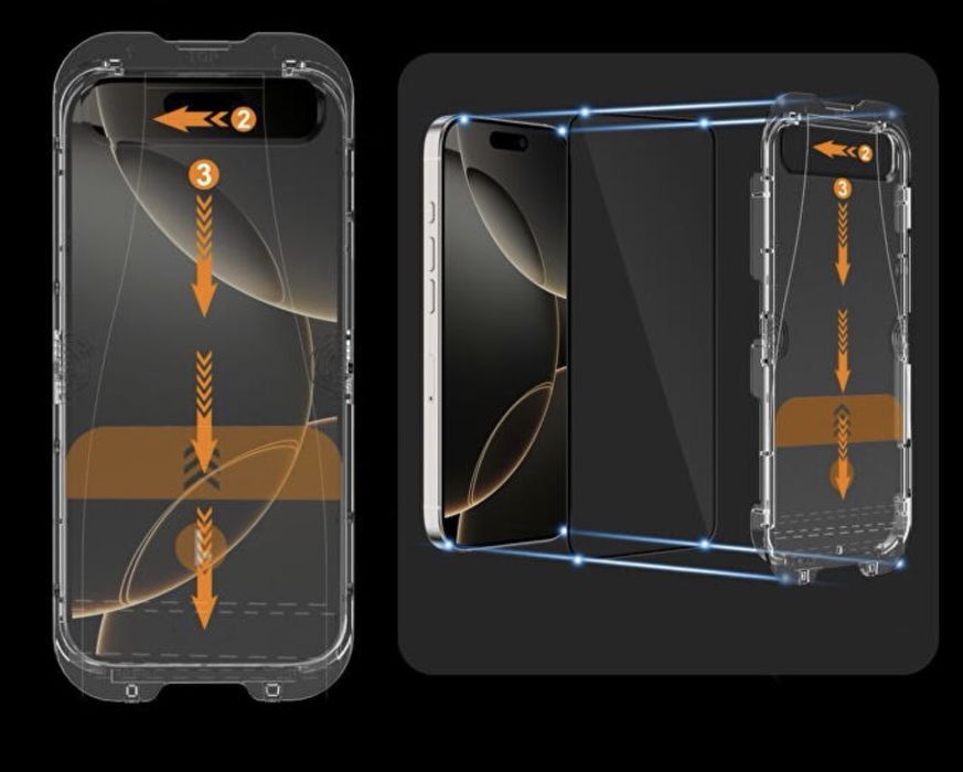 Folie sticla iphone 17 pro max cu montaj usor