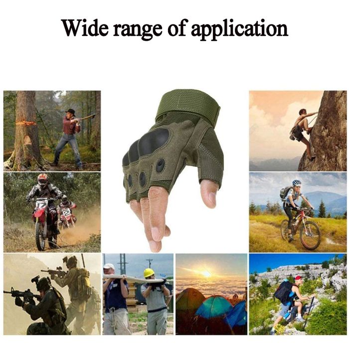 Тактически ръкавици без пръсти с предпазни протектори стрелба airsoft