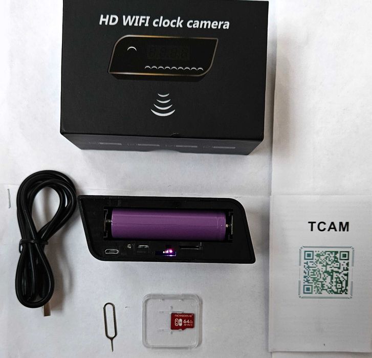 Ceas cu camera spion ,Wifi,baterie interna,Aplicatie,Ful Hd