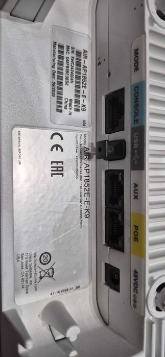 Access Point Cisco Aironet AIR-AP1852E-E-K9 Wi-Fi 5 802.11ac Wave 2, 4 antene