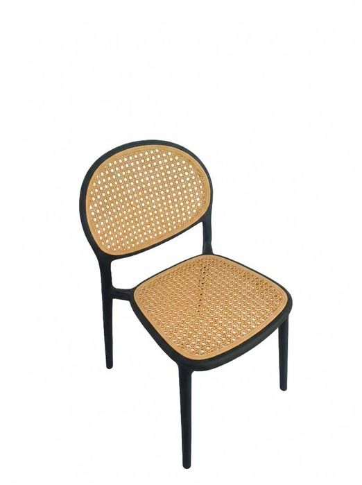 Трапезен пластмасов стол за дом и градина, френски дизайн, 3 цвята