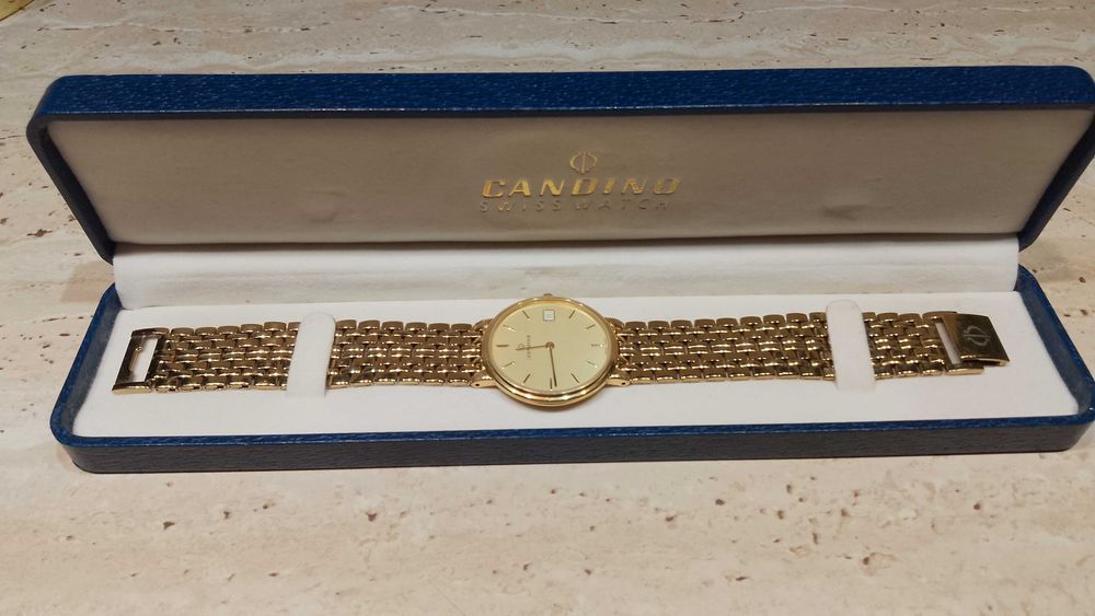 Ceas elvetian CANDINO, Gold Plated, colecția GENTS CLASSIC TIMELESS