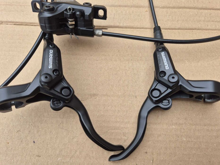Set frane hidraulice Shimano BL-M395, fata-spate, placute noi