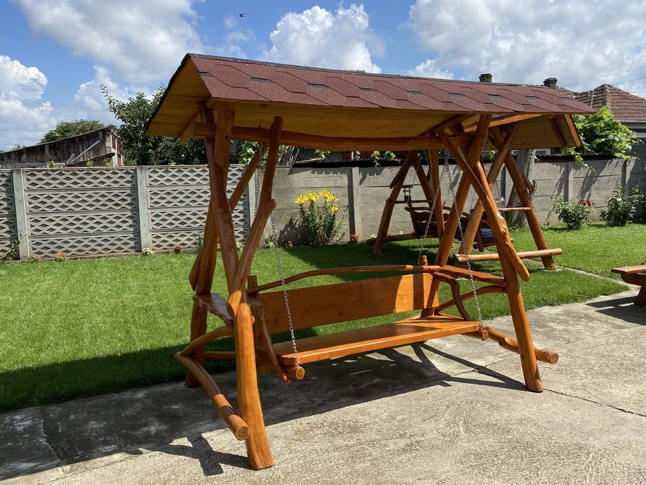 Balansoar/Leagan lemn masiv gradina