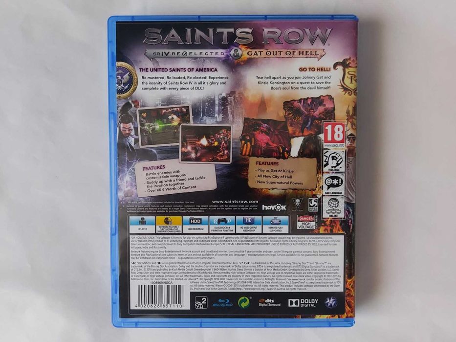 Joc PS4 Saints Row IV Re-Elected & Gat Out of Hell