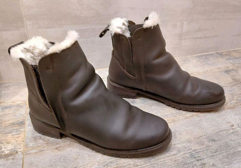 Дамски Кожени ботуши EMU Pioneer Leather, цвят Кафе, номер 39