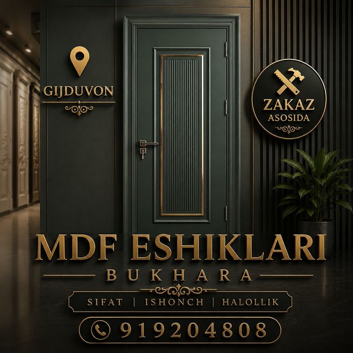Premium mdf eshiklarimiz zakas asosida ishlimiz
