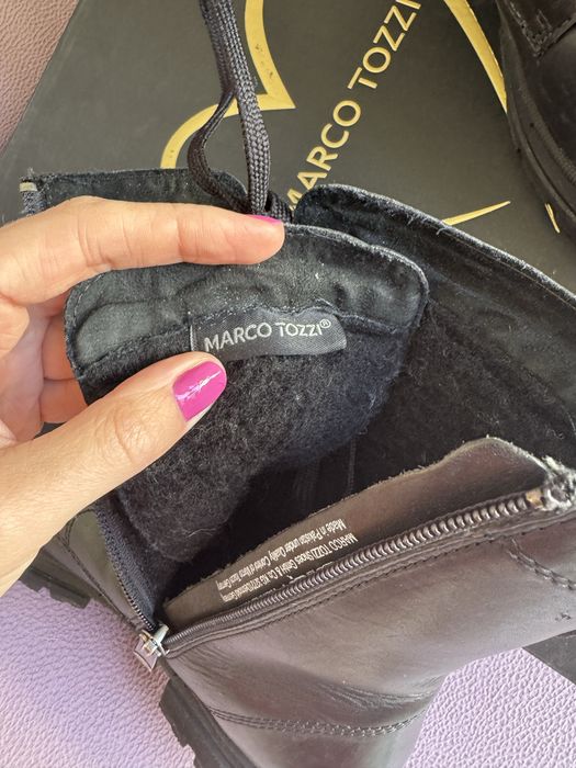 зимние ботинки б/у 36/36,5 размер, Marco Tozzi
