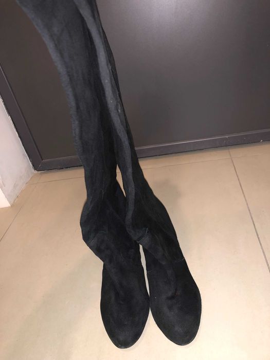 Cizme Zara, piele intoarsa, stare f. buna, mar. 38