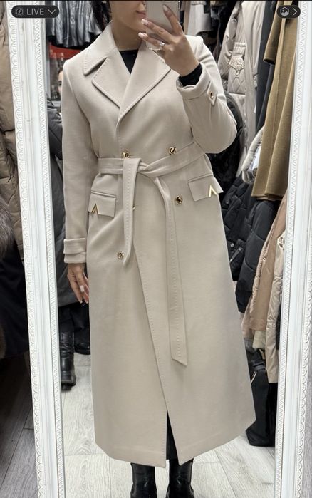 Женская пальто бежевый